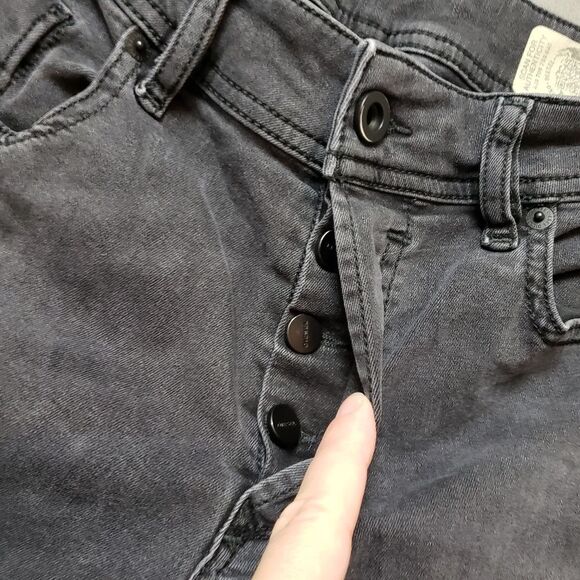 Men's Diesel - Charcoal Diesel Sleenker Slim Jeans - Picture 6 of 16